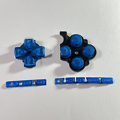 OEM Vibrant Blue Sony PSP 3000 Dpad Right Button Rubber Set Start Select Volume $15.00