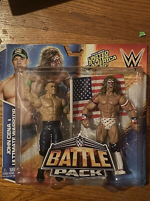 #ad WWE ULTIMATE WARRIOR John Cena BATTLE PACK INCLUDES USA FLAG $49.99