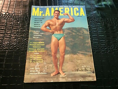 #ad JUNE 1961 MR MISTER AMERICA bodybuilding magazine MMIKE SILL $24.99
