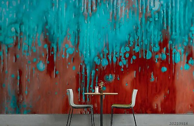 #ad 3D Abstract Green Water Drop Red Wallpaper Wall Murals Removable Wallpaper 299 AU $124.99