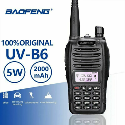 #ad BAOFENG UV B6 5W 99CH WALKIE TALKIE VHF UHF DUAL BAND TWO WAY RADIO LONG RANGE $42.89