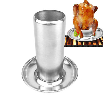 #ad Stainless Steel Beer Can Chicken Holder Rack Vertical Chicken Roaster Rack $17.53