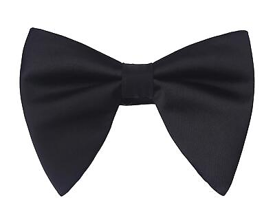 #ad Mens Oversized Satin Silk Bow Tie Solid Color Formal Tuxedo Big Bowtie Satin ... $19.32