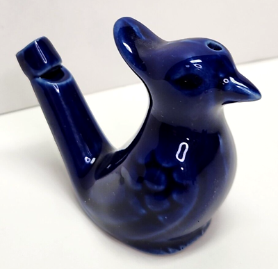 #ad Blue Ceramic Bird Whistle $13.99