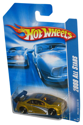 #ad Hot Wheels 2008 All Stars Gold Honda Civic Si Toy Car 047 196 $19.98
