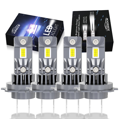 #ad 4X H7H7 LED Headlight High Low Bulbs Kit 6500K For Volkswagen Jetta 2005 2018 $79.99