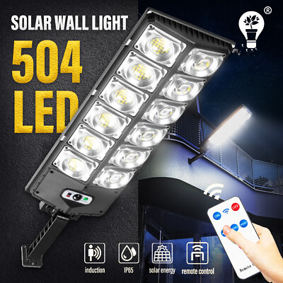 99000000LM LED Solar Street Light Commercial Dusk To Dawn Outdoor Road Wall Lamp $35.99
