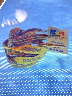 #ad Vintage 80s San Diego Padres Shoe Laces MLB Baseball Mitchellace USA 40quot; $12.99