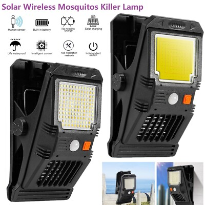 #ad Solar Mosquito Killer Lamp Electric Insect Fly Bug Trap Lights Motion Outdoor $23.99