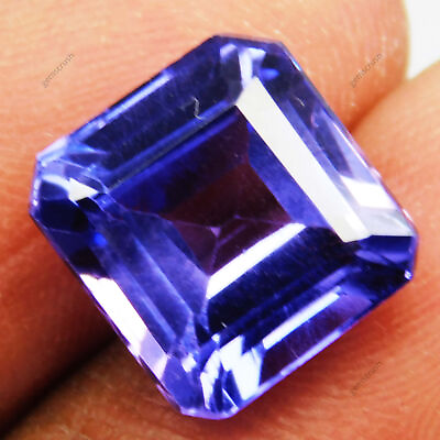 #ad 7 Ct CERTIFIED Loose Gemstone Natural Purple Tanzanite Square Cut $14.99