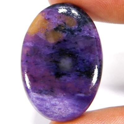 #ad 30.80Cts. Natural Purple Charoite Oval Cabochon Loose Gemstone $7.43