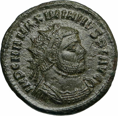 #ad MAXIMIAN Authentic Ancient 292AD Genuine Original Roman Coin w JUPITER i84737 $198.80