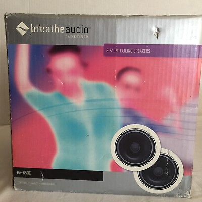 #ad Breathe Audio Ba 650c Pair 6.5#x27; Resonate In ceiling In Wall Speakers Pair NEW $29.99