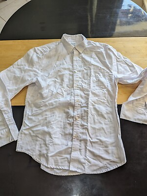#ad Arizona Jean Co. White long sleeve Button up shirt sz L $9.99