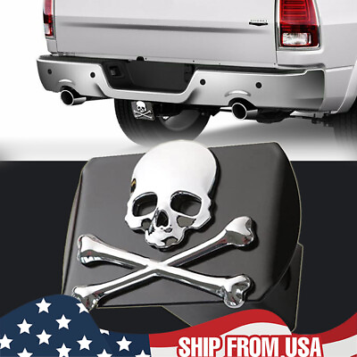 #ad 2#x27;#x27; METAL Tow Hitch Receiver Plug Cover For Jeep Toyota Ford Dodge Chevy SKULL $21.99