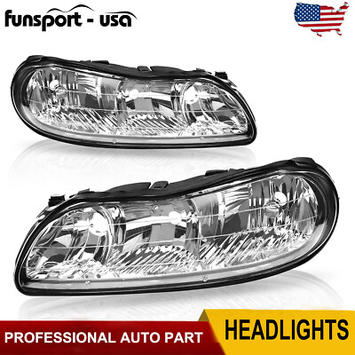 #ad Chrome Housing Headlights Assembly For 1997 2003 Chevy Malibu Headlamps 97 03 $57.99