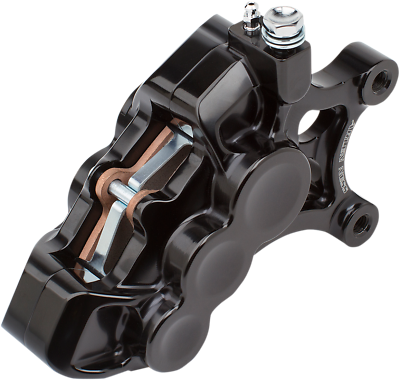 #ad Arlen Ness Tech FRONT LEFT 6 Piston BLACK Brake Caliper Harley 14quot; Rotors 02 211 $427.45
