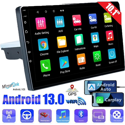 #ad 10.1#x27;#x27; Double 2 Din Android 13 Car Radio GPS WIFI BT Carplay Touch Screen Stereo $63.99