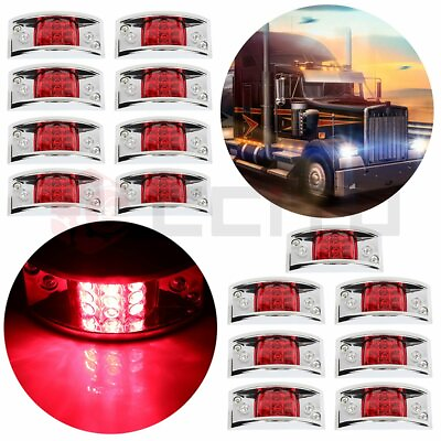 #ad 15X LED 5 inch red side marker turn light For Pickup Truck Lorry boat 12v $46.36