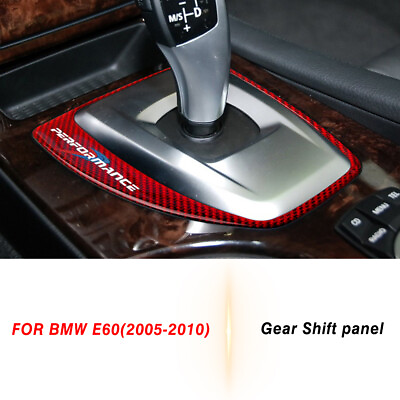 #ad Carbon Fiber Car Inner Gear Shift Panel Cover Trim for BMW E60 5 Series 2005 10 $27.95