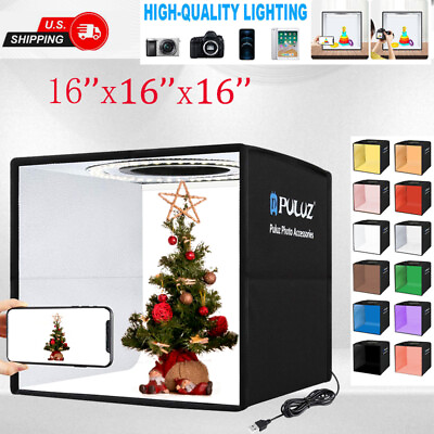 #ad 16quot; Large Portable LED Photo Light Box Shooting Tent Studio Photography 144LED $36.99