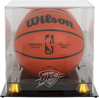 #ad Thunder Golden Classic Team Logo Basketball Display Case Fanatics $82.49