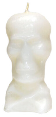 #ad 5 1 2quot; White Skull Candle $20.13