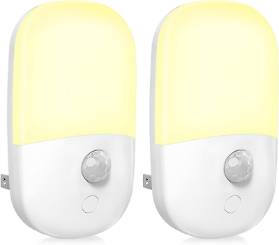 #ad Plug In Motion Activated Detector Sensor LED Indoor Night Light Electrical Home $14.74