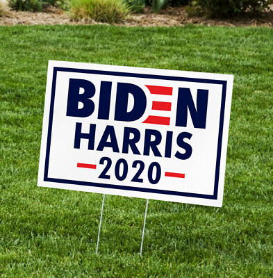 #ad JOE BIDEN HARRIS FOR PRESIDENT 2020 RETRO 12quot;x18quot; YARD SIGN WITH STAKE CAMPAIGN $9.99