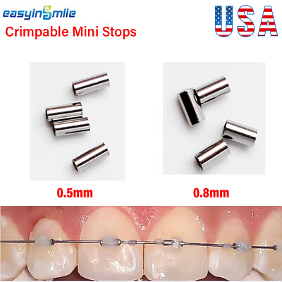#ad Easyinsmile Dental Orthodontic Crimpable Mini Stop Crimpable Hook Stop S L 10Pcs $9.38