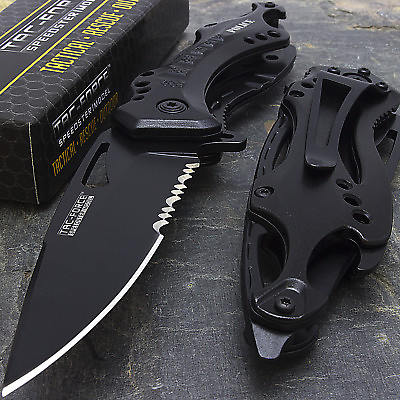 #ad 8quot; TACTICAL TAC FORCE POLICE SPRING ASSISTED TACTICAL FOLDING KNIFE Blade Pocket $10.95