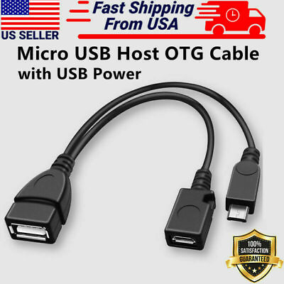#ad Micro USB Host OTG Cable with USB Power for Android Tablet Samsung HTC Nexus LG $2.49