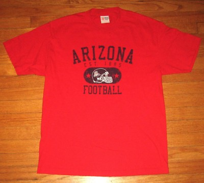 #ad Univ ARIZONA WILDCATS FOOTBALL T Shirt Men#x27;s Medium Red Official Cats Tee NEW $7.99