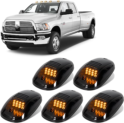 Smoked Cover Cab Roof Top Marker Running Lamps Amber 60 LED Trucks Rooftop Marke $50.99