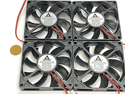 #ad 4 X Computer Fan 12V 8015 2Pin 80mm x 15mm cpu Axial 8mm DC box Cooling 2wire G8 $16.98
