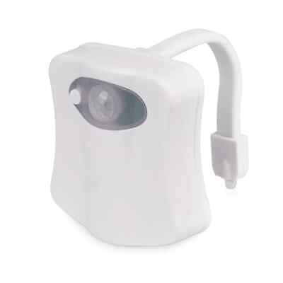 #ad LED Toilet Bowl Light Motion Sensor 8 Color Changing Waterproof Nightlight $5.50