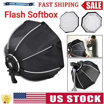 #ad #ad TRIOPO 65cm 8 Pole Octagon Softbox Soft Cloth Handle for Godox Flash Light US $49.99