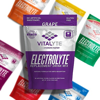 #ad Vitalyte Electrolyte Powder 35oz 40 Servings Per Container Grapes 2 Packs $46.99
