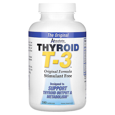 #ad Absolute Nutrition Thyroid T 3 Original Formula 180 Capsules Caffeine Free amp; $29.94
