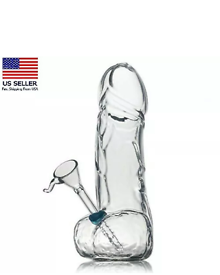 #ad Ideal Size 7.5inch Penis Glass Glass Vase Bong Glass Water Filter Hookah $23.88