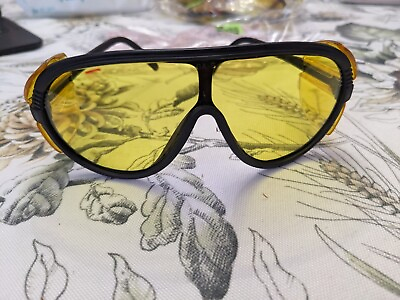 #ad Vintage Yellow amp; Black Safety Glasses $12.74
