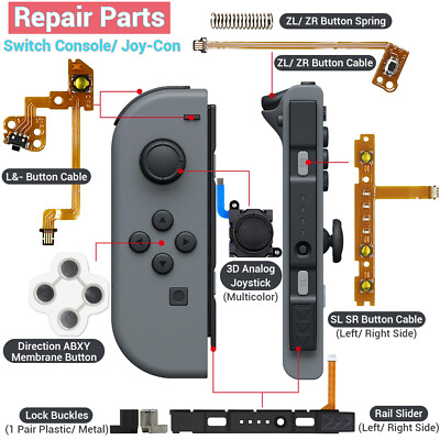 #ad For Nintendo Switch Console Joy Con ALL Repair Part Button Flex Cable Ribbon Lot $99.60