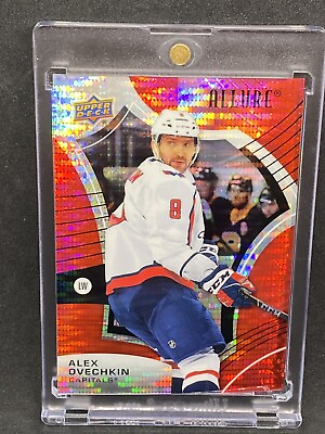 #ad Alex Ovechkin RARE RED PULSAR REFRACTOR INVESTMENT CARD SSP CAPITALS MVP MINT $26.99