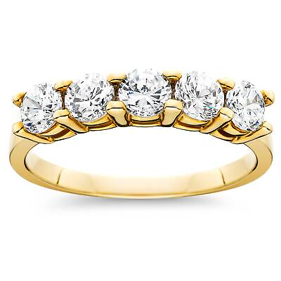 #ad 1ct Five Stone Diamond Ring 14K Yellow Gold $1058.39