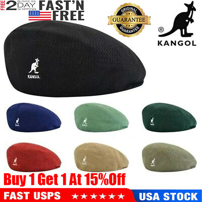 #ad Kangol Breathable Beret Hat Summer Newsboy Woven Flat Caps Casual Men Women US $13.99