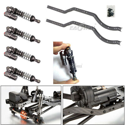 #ad Metal Chassis Rails amp; 100mm Shock Absorber for 1 10 RC Car Axial SCX10 D90 RC4WD $15.63