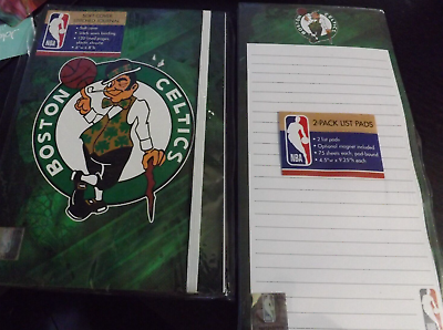 #ad 2 NEW BOSTON CELTICS NBA soft cover stitched journal 120 lined pages 2 pack pads $20.00