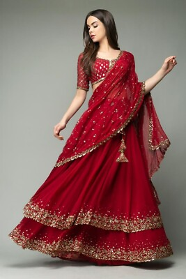 #ad New Bollywood Desinger Tradtional Lehenga Indian Wear Party Wedding Lengha Choli $43.99