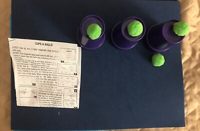 #ad Classic Magic Trick Cups amp; Balls With Printed Instructions. Rare New $7.00