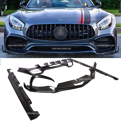 #ad For Benz AMG GT GTS Facelift Carbon Fiber Front Lip Spoiler Diffuser Side Skirts $2089.05